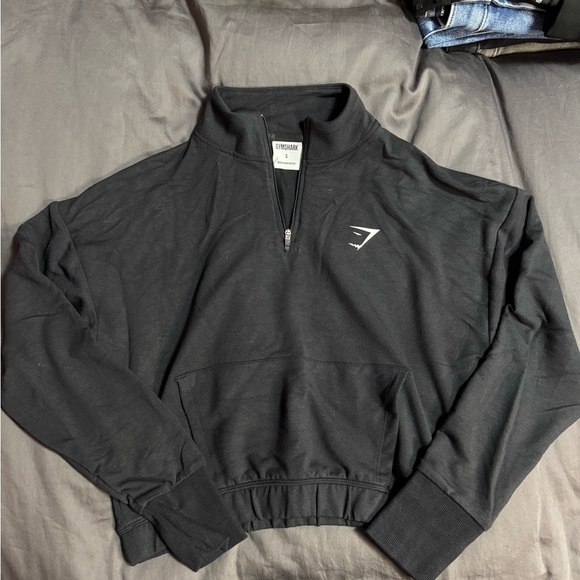Gymshark Cropped Quarter-Zip Pullover in Size Small - Picture 1 of 4